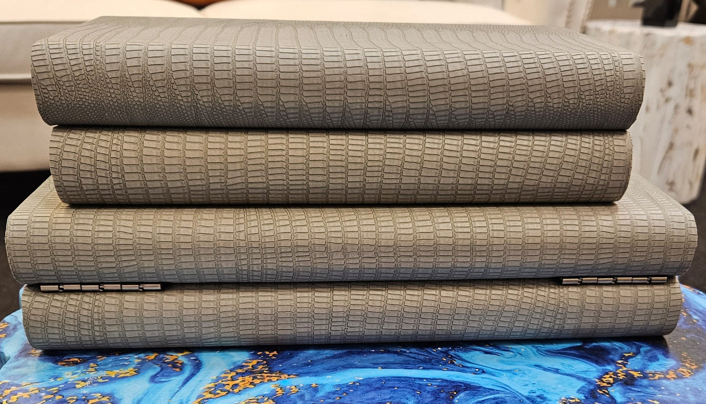 Grey leather display books - Cavelh