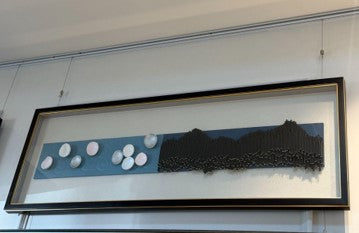 Landscape blue and shell design wall art - Cavelh