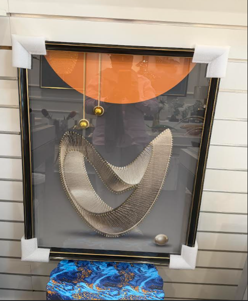 Orange colored hoops Wall Art - Cavelh