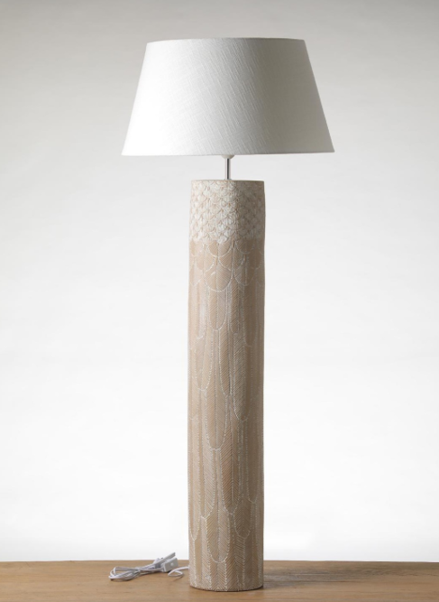 YZ05170WLA-1- Polyresin Floor Lamp and Shade - Cavelh