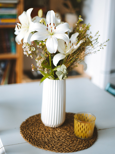 White Decorating Vases